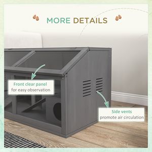 Cage pour rats avec toit ouvrant, maisonnette pour hamsters avec pont suspendu et échelles, cage pour petits animaux pour gerbilles - Product Image 5