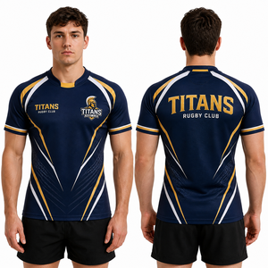 Conjunto de Uniforme de Rugby al por Mayor, Jersey y Pantalones Cortos con Logotipo del Club Bordado Personalizado, Ropa Deportiva Transpirable, Proveedor de Kits Deportivos OEM, Kit de Exportación XL - Product Image 1