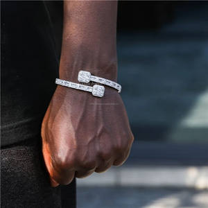 Élégant 6MM 11MM Moissanite Cuban Link Bracelet DEF VVS 925 Sterling Silver HipHop Iced Jewelry Wholesale - Product Image 4