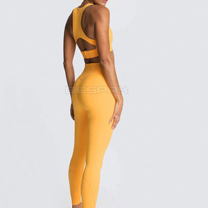 Ensemble legging et soutien-gorge de sport pour femmes, vêtements de sport, fitness, entraînement, course à pied, yoga, tenue de sport deux pièces, fournisseur - Product Image 2