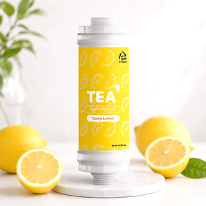 Filtre de douche en plastique coréen TEA' avec vitamine C et aromathérapie, filtration 3 étapes sédiments et chlore, usage domestique facile - Product Image 1