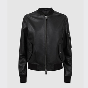 Chaqueta de cuero para mujer, ecológica, de invierno, de piel de vaca, corta, estampada, estilo motociclista, con bordado y ribete de piel, impermeable. - Product Image 5