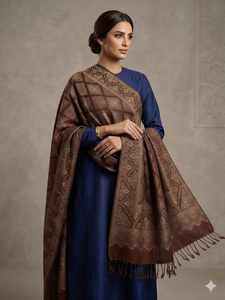 Pañuelo Hijab de Pashmina Rojo Paisley para Mujer, Suave, Cálido, de Viscosa, Largo, Ligero, para Uso Diario en Invierno, Proveedor Mayorista - Product Image 3