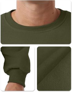 Sweat-shirt pour homme haute performance, personnalisé, 100% coton, motif uni, lavage à l'acide, anti-rétrécissement, col rond, grande taille - Product Image 5