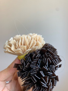 100% Remy Natural queratina doble dibujado Vietnam extensiones de cabello suelto onda profunda rizo ITip estilo Stock Cierre de encaje cabello de punta plana - Product Image 6