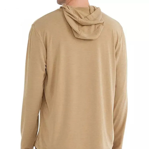 Camisa de Pesca con Capucha Unisex Color Caqui, Manga Larga, Protección Solar UPF 50, Secado Rápido, Color Sólido, 100% Poliéster, Ropa para Exteriores - Product Image 2