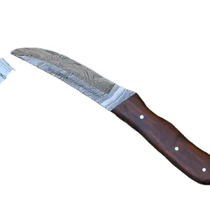 Coltello da cucina coltello da cucina con fodera in acciaio damasco fatto a mano personalizzato con guaina in pelle
