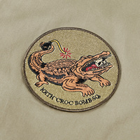 Veste unisexe avec patch brodé, col montant, en polyester et coton, pour l'hiver