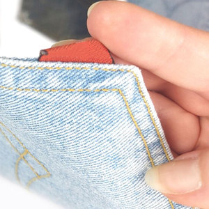 Mini billetera de mezclilla vintage, monedero pequeño, tarjetero portátil, organizador de efectivo compacto para mujeres y hombres, mini billetera de mezclilla - Product Image 2