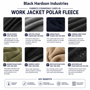 300 GSM Soft Polar Fleece Unisex Work <b>Jacket</b> Solid Custom Logo Embossed OEM ODM Factory <b>Waterproof</b> Breathable Anti-UV Quick-Dry - Product Image 3
