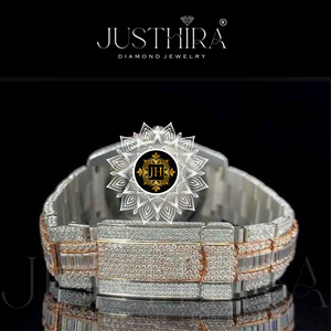 Reloj Deportivo de 41 mm para Hombre, Colección Hip Hop, con Caja de Acero Inoxidable y Logotipo Personalizado, Esfera con Incrustaciones de Diamantes Moissanite Grandes - Product Image 4