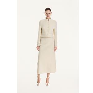 Venta al por mayor de productos: Abrigo de cachemira Jasmine hecho a mano para mujer, <span class=keywords><strong>abrigos</strong></span> de mujer de botonadura sencilla que mantienen el calor, WhiteAnt - Product Image 1