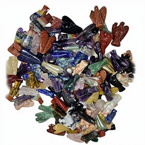 Figurines d'anges gardiens en pierres précieuses faites à la main, 1,5 pouce, pour la guérison, souvenirs, vente en gros - Product Image 1