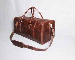 Sac de sport pliable imperméable de style sportif, en cuir véritable à 100 %, fermeture éclair, pour la gym, les voyages, unisexe, utilisation en extérieur - Product Image 4