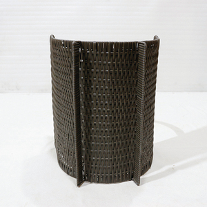 Panier à bûches rectangulaire moderne en plastique, revêtement poudré, pour rangement de bois de chauffage - Product Image 3