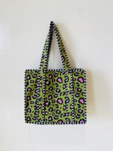 Sac fourre-tout bohème réversible fait main, écologique, grand format, en coton matelassé, motif floral multicolore, logo personnalisé, robuste, été/hiver - Product Image 4