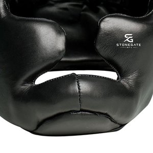Casque de boxe en cuir léger, ventilé et réglable, protection de la tête avec emblème personnalisé pour l'entraînement MMA 2026 - Product Image 5