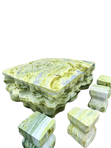 ชุดรับประทานอาหาร2025 begems Serpentine หนึ่งโต๊ะหกเก้าอี้เฟอร์นิเจอร์พลอยสุดหรู - Product Image 3