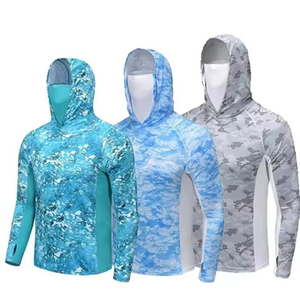 เสื้อตกปลาแบบสั่งทำขายส่ง ป้องกันรังสียูวี UPF แขนยาว พิมพ์ลายตามสั่ง เสื้อฮู้ดตกปลาสำหรับกิจกรรมกลางแจ้ง - Product Image 6