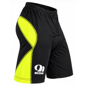 Pantalones Cortos de Ciclismo Acolchados Antibacterianos Personalizados OEM para Hombre, Transpirables, de Secado Rápido, con Almohadilla de Gel 3D, Spandex/Poliéster, Ajustados - Product Image 3