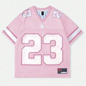 Nueva Camiseta de Verano para Mujer, Estilo Y2K, Informal, Retro, Hip Hop, Cuello en V, Holgada, Transpirable y de Secado Rápido - Product Image 1