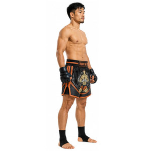 Pantalones Cortos de Muay Thai para Entrenamiento de Combate, Grappling, Artes Marciales, Kickboxing, Transpirables, Casuales, de Tela de Poliéster - Product Image 5