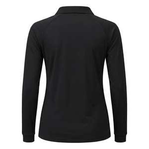 Women's Long Sleeve Solid Black for <b>Shirt</b> Casual Knitted Breathable Polyester/Cotton Canvas Full Sleeve Regular Length - Product Image 2