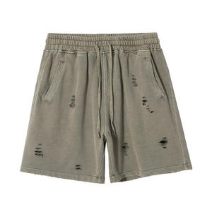 Wholesale Custom Acid Wash Streetwear <b>Shorts</b> Cotton Drawstring Casual Summer Fit Bulk Supply - Product Image 6