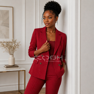 Cosh International - Blazer Bordado para Mujer, Estilo Griego Delta Sigma, Combinación de Dos Colores, para Oficina - Product Image 4