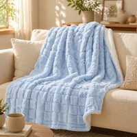 Plaid chauffant électrique à cordon OEM/ODM en jacquard à carreaux, Sherpa 50x60 pouces, chauffe rapidement, lavable