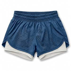 Shorts de sport 2-en-1 en mesh 150 GSM personnalisés pour équipes universitaires, compression, OEM, ODM, vente en gros - Product Image 1