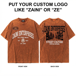 เสื้อยืดโอเวอร์ไซส์ผู้ชายแบบฟอกสี 260 GSM ผ้าฝ้ายพรีเมียม สกรีนลาย พิมพ์นูน ปักลาย รับผลิตแบรนด์ส่วนตัว OEM - Product Image 1