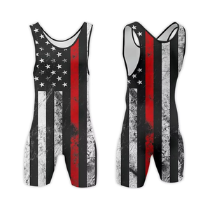 Combinaison de lutte pour hommes adultes, imprimée par sublimation, 100% polyester, séchage rapide, respirante, coupe-vent, uniforme pour l'école et l'université - Product Image 1