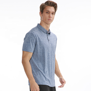 Wholesale Gym Golf Premium Quality Knitted Casual Polos Customized Quick Dry Breathable Short Sleeve Three Button Collar Muscle - Product Image 3