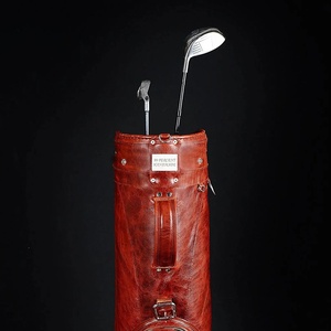 Handmade Full Grain Hide <b>Golf</b> Club Carrier Zipper Closure Mens Seniors Luxury Sports Travel Holdall - Product Image 3