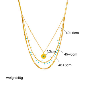 Vintage High-End Ethnic Style Multi-Layer Turquoise Pendant European American Fashion Metal Precision <b>Necklace</b> China Wenchi - Product Image 4