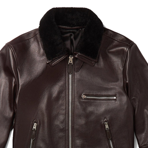 Chaqueta de Cuero con Forro de Piel para Hombre, Abrigo de Invierno Premium 2026, Nueva Llegada, Alta Calidad, Logotipo Personalizado, ODM, OEM, Exportación, Ropa de Moda - Product Image 6