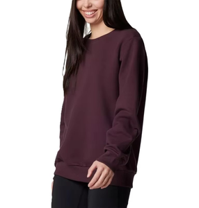 Sweat-shirt à capuche pour femme, coupe ample, couleur bordeaux, col rond, personnalisable, tissu polyester, fabrication sur mesure, livraison rapide - Product Image 2
