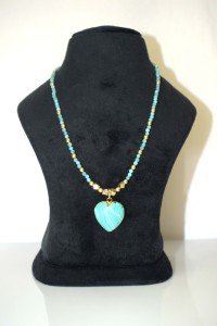 Timeless Malachite <b>Heart</b> Charm Necklace – Elegant Fashion Jewelry for Women - Product Image 5