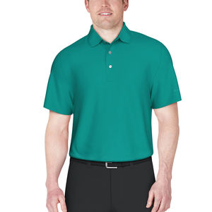 Polo décontracté style semi-formel, manches courtes, coupe ajustée, col, vêtement de golf doux et ample pour l'été - Product Image 5