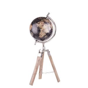 Globe Rotatif Décoratif avec Trépied en Bois Réglable Salon Décoration Moderne Maison et Bureau Fournitures Idées Cadeaux - Product Image 1