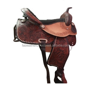 Selle de cheval en cuir véritable faite à la main pour le plaisir de l'équitation Racing pour adultes disponible au prix de gros en vrac - Product Image 3
