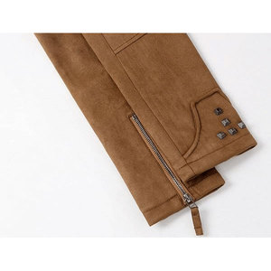 Chaqueta de Motocicleta de Cuero Genuino para Mujer, Impermeable, Cortavientos, Transpirable, de Secado Rápido, con Cuello Alto, Servicio OEM - Product Image 5