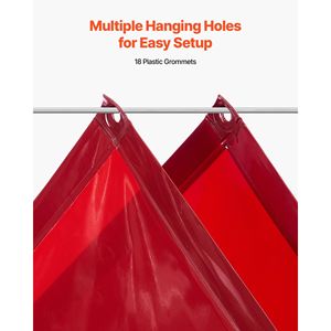 2 Pezzi Tende Protettive in Vinile Ignifugo 6x8FT per Saldatura, Schermo di Sicurezza con Protezione UV a 6 Livelli - Product Image 4