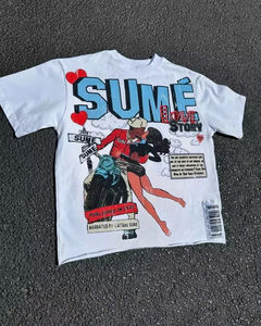 T-shirt Unisexe Y2K Goth Harajuku Hip Hop Imprimé Lettres Anime Style Rétro Urbain Personnalisé Écologique Respirant - Product Image 3