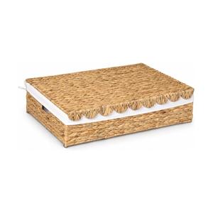 Cestas de Almacenamiento para Debajo de la Cama, Hechas de Jacinto de Agua Natural, con Tapa Festoneada, de Vietnam, al por Mayor - Product Image 1
