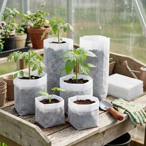 Sustrato Hidropónico de Fibra de Coco y Virutas de Coco, Bolsa de Cultivo Blanca de Tela No Tejida con Alta Porosidad al Aire y Retención de Agua - Product Image 5