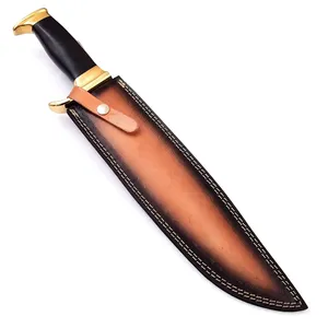 Hot Selling DIY Fixed Blade Drop Point Carbon Steel Bowie Knives Camping Handmade Bowie Knifes With <b>Leather</b> Sheath - Product Image 4
