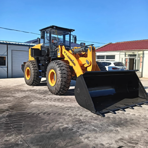 Chargeuse sur pneus jaune 5 tonnes Lonking CDM853H avec brise-roche hydraulique diesel, balayeuse et grappin à bois pour l'exploitation minière - Product Image 5