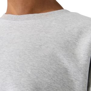 เสื้อสเวตเชิ้ตคอกลมสีเทาเฮเธอร์สำหรับผู้ชาย ผ้าฟลีซพรีเมียม แขนยาว สวมใส่สบายๆ สไตล์สตรีทแวร์ เหมาะสำหรับออกกำลังกาย - Product Image 4